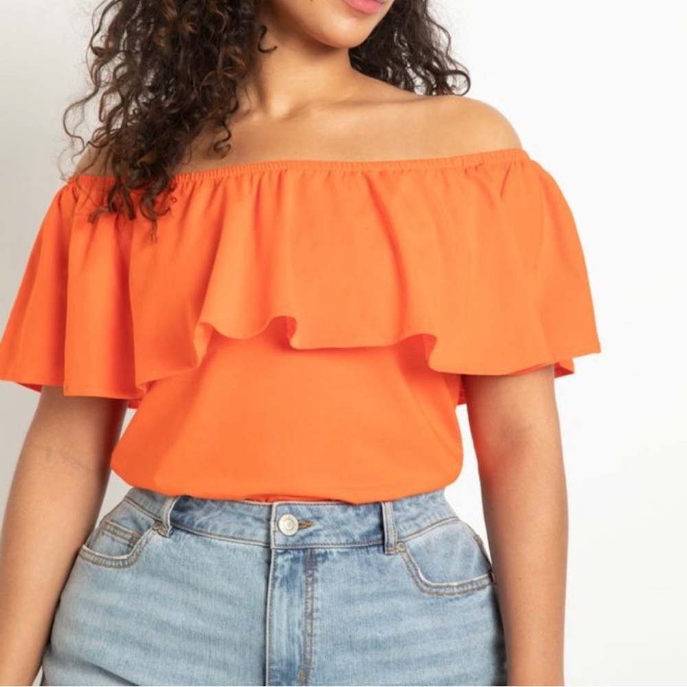 Off the shoulder ruffle top